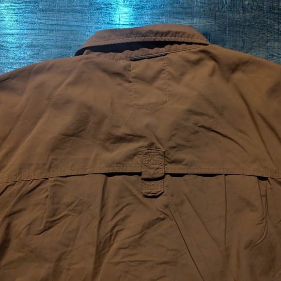 REI Mens Vented Short Sleeve Shirt Size XXL Orange Nylon Fishing Camping Pockets - Picture 11 of 13